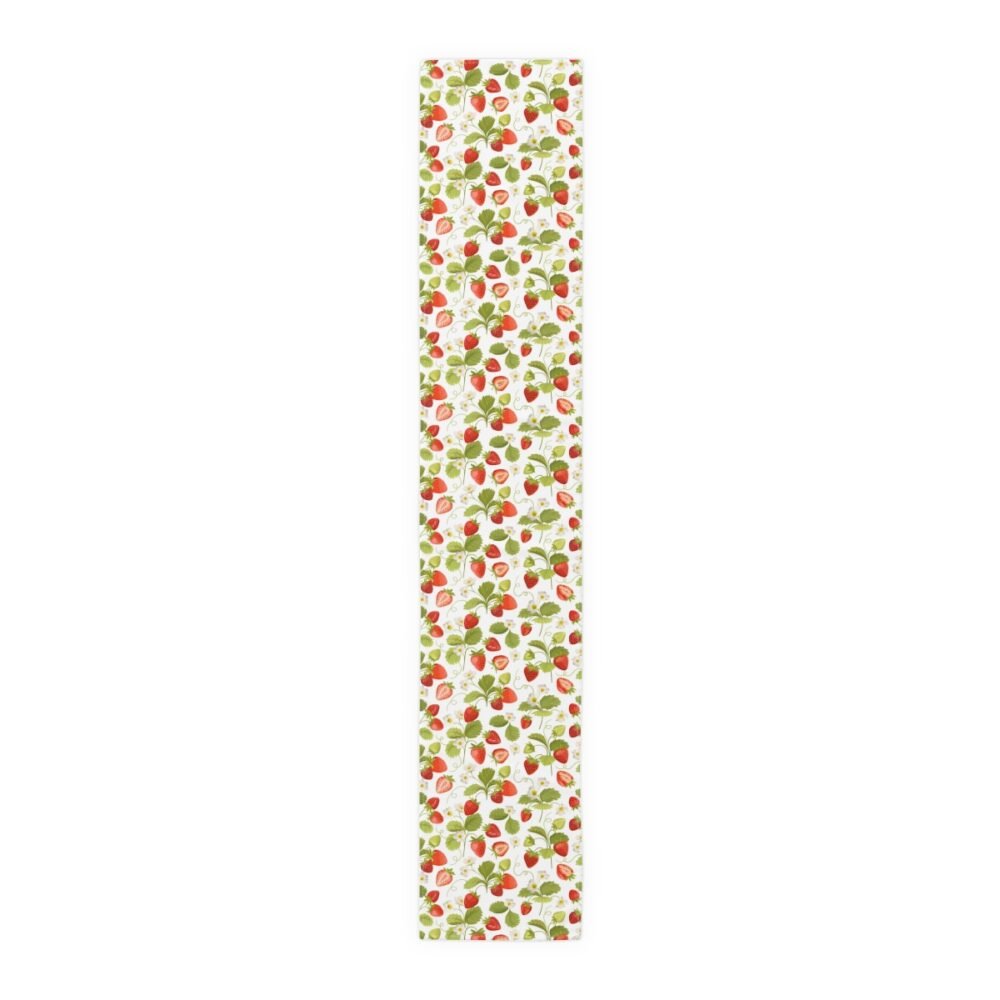Beautiful Green n Red Strawberry Table Runners - Image 2