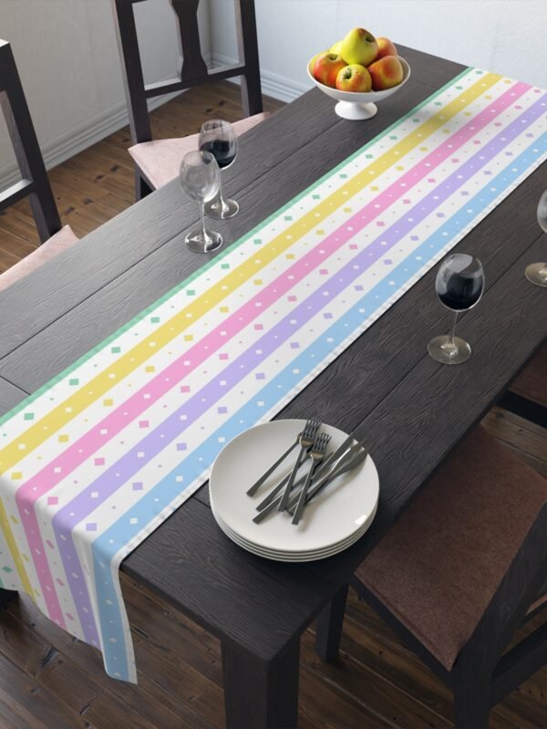 Rainbow Striped Table Runners