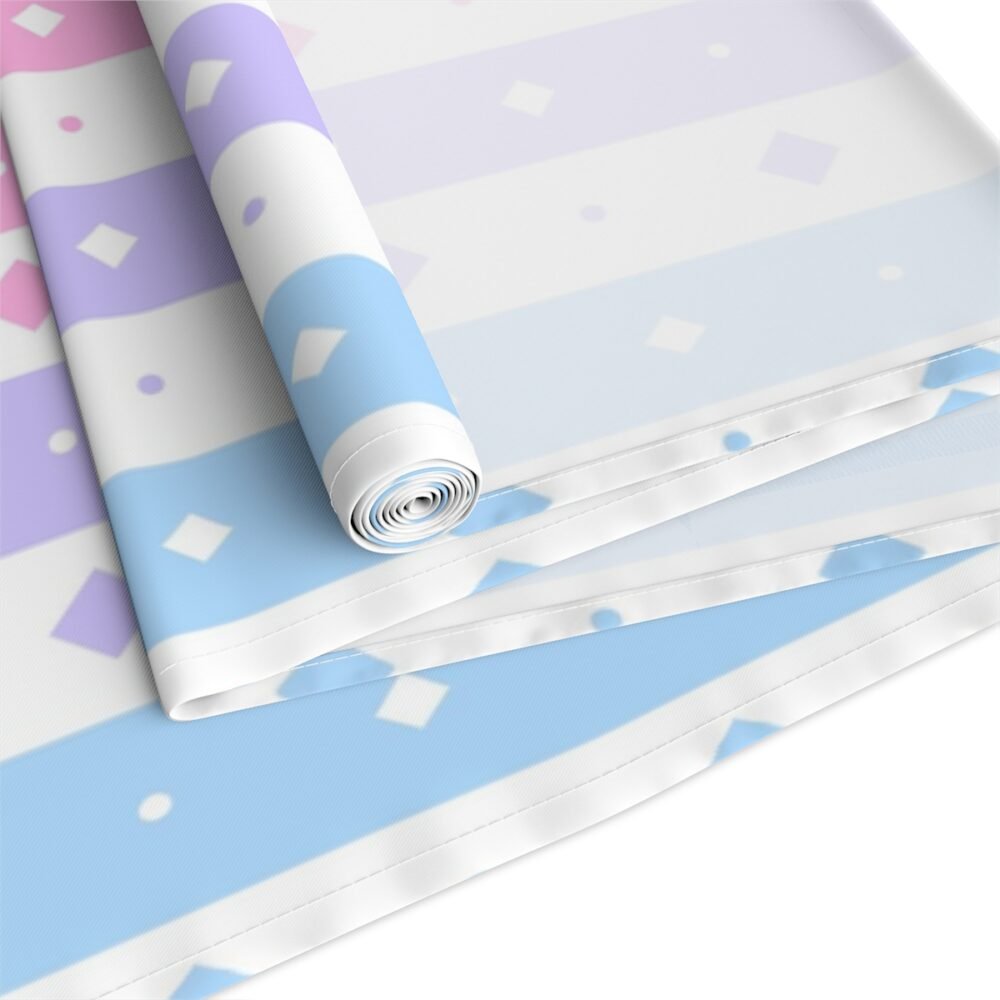 Rainbow Pastel Diamond Tilt Striped Table Runners - Image 3