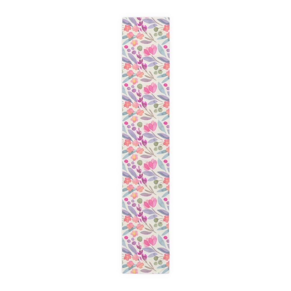 Watercolor Botanical Floral Textured Table Runners - Image 2