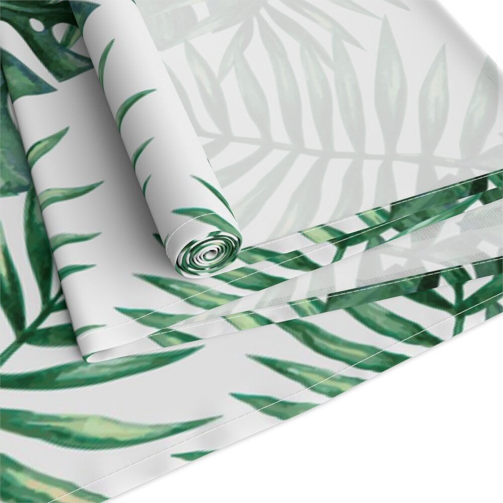 Watercolor Tropical Palm Leaves Table Runners - Image 4