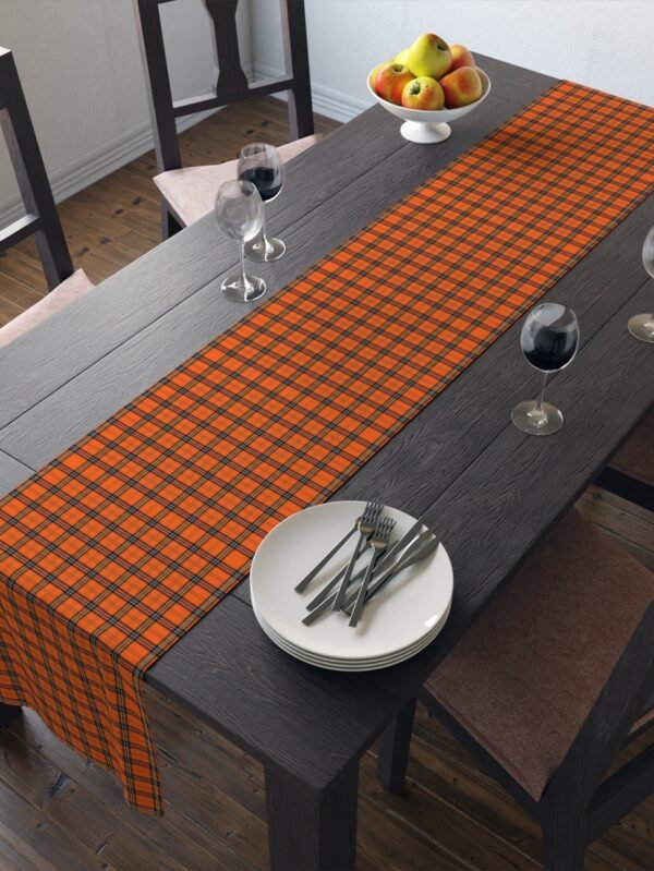 Orange Tartan Plaid Table Runners