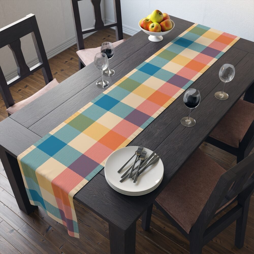 Multicolor Plaid Table Runners