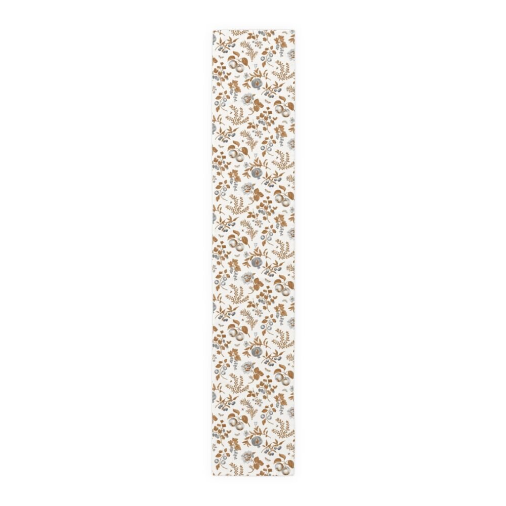 Brown and Gray Autumn Floral Print Table Runners - Image 2