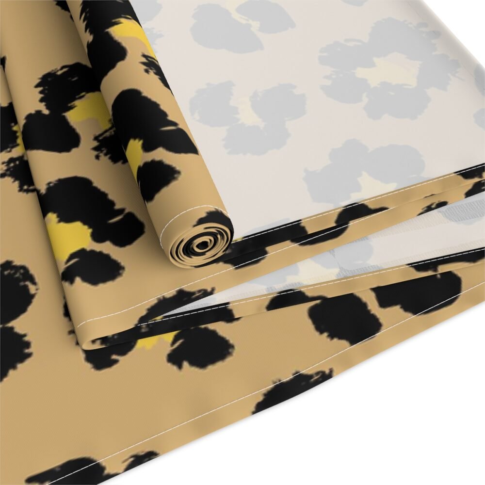 Brown Leopard Spots Print Table Runners for Home Decor - Image 4