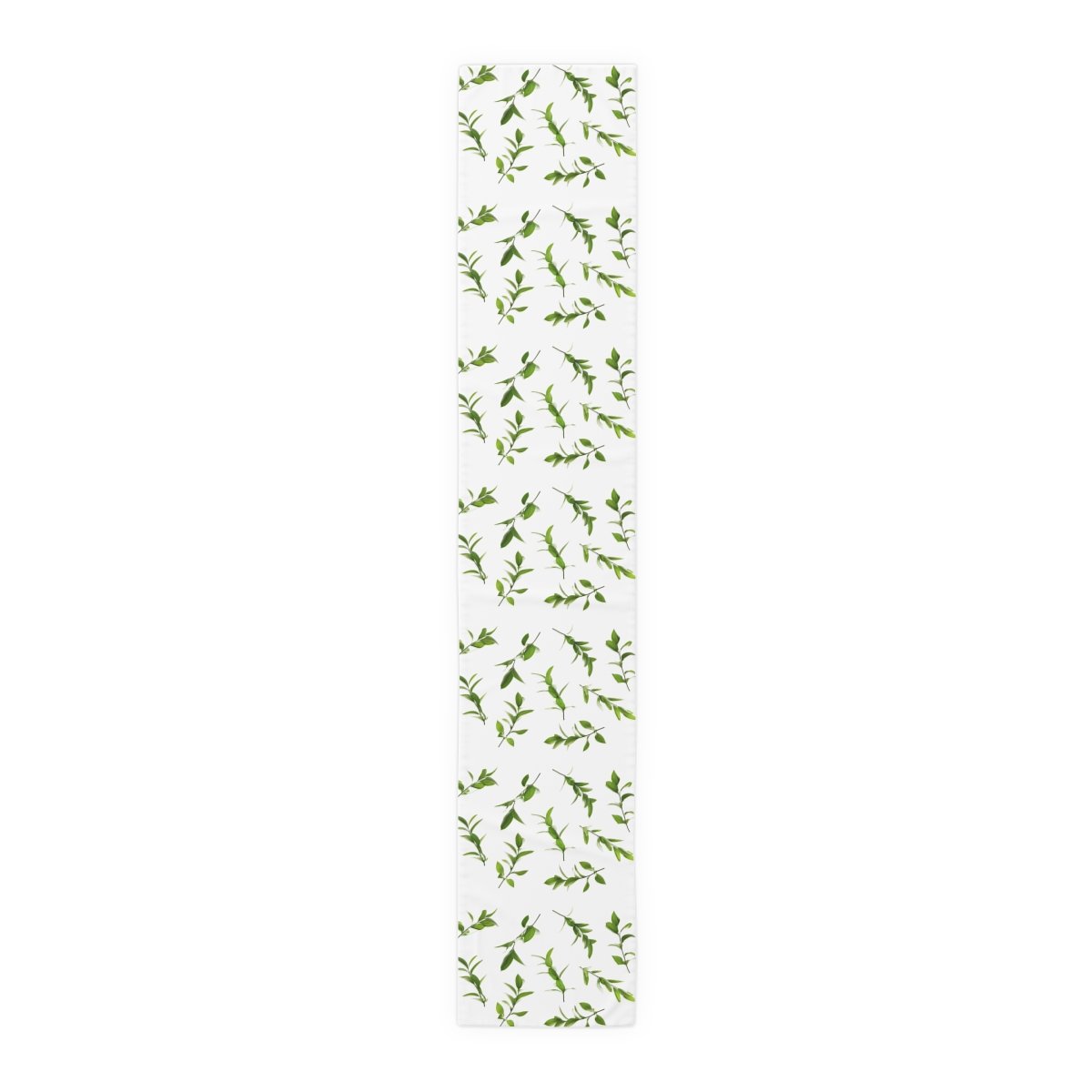 Vintage Green Leaf Printed Cotton Table Runners - Image 16