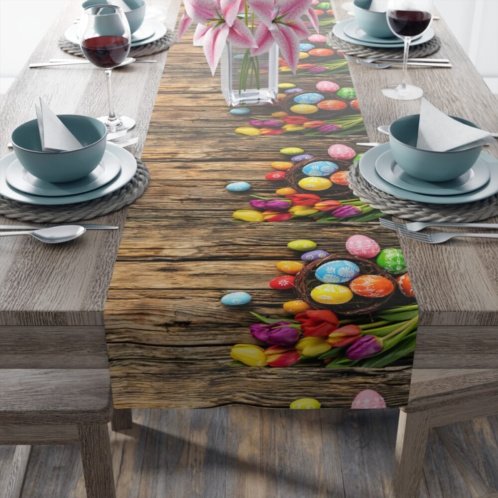 Wooden Color Easter Egg Table Runners - Image 20