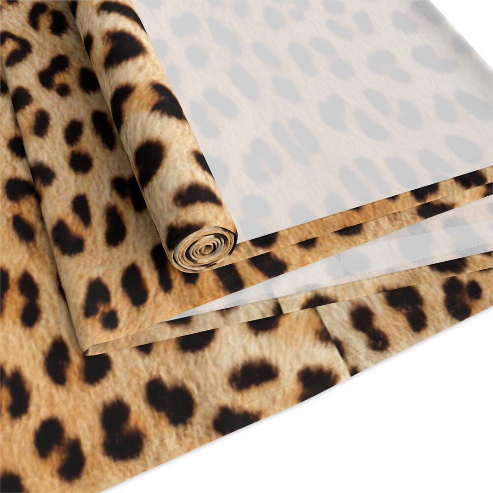 Stylish Black Gold Panthera Print Table Runners - Image 2