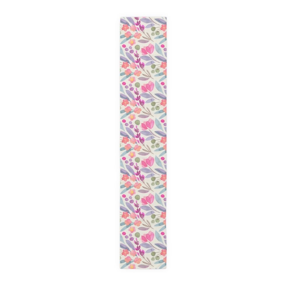 Watercolor Botanical Floral Textured Table Runners - Image 16