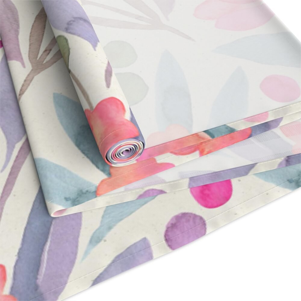 Watercolor Botanical Floral Textured Table Runners - Image 18