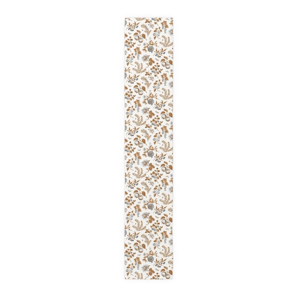 Brown and Gray Autumn Floral Print Table Runners - Image 16