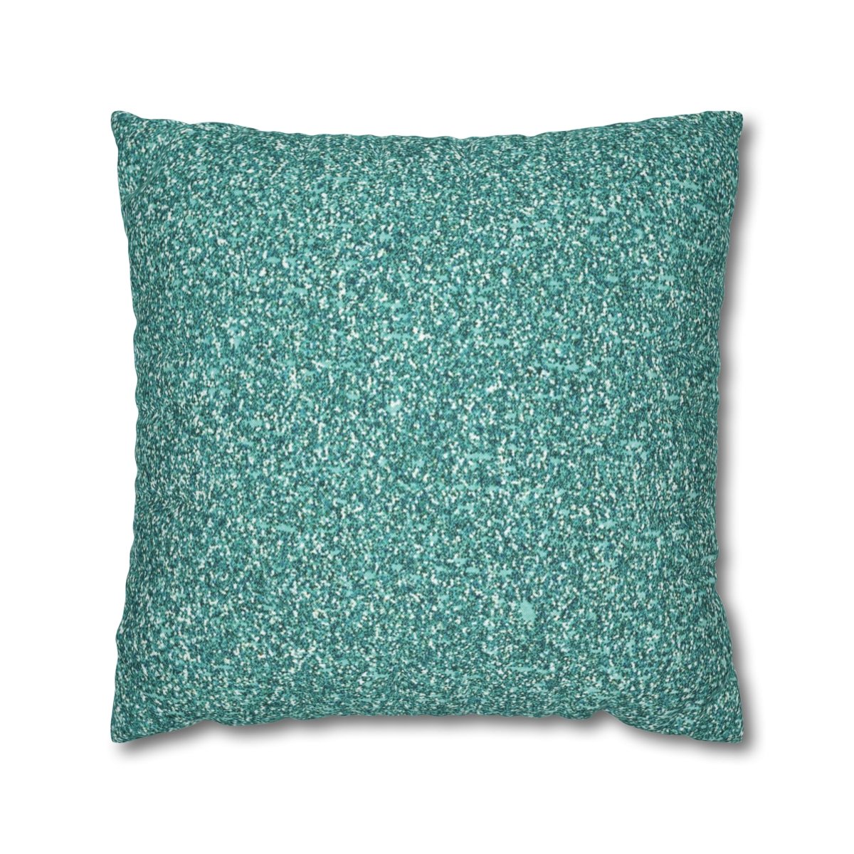 Printed Teal Glitter Accent Pillow Covers
