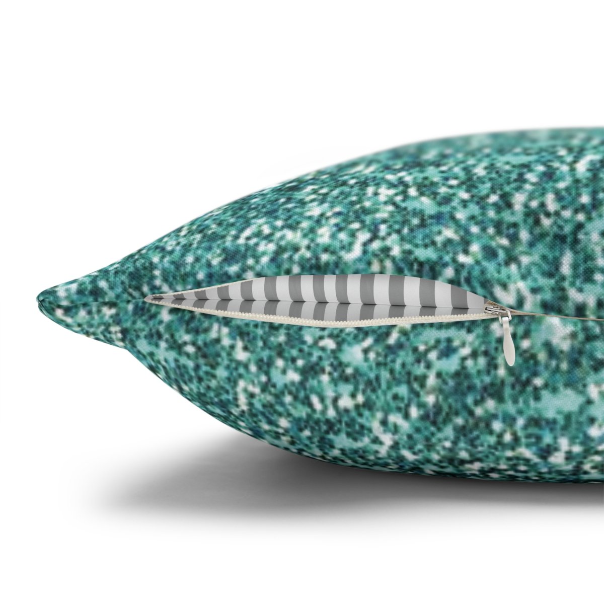 Printed Teal Glitter Accent Pillow Covers - Image 5