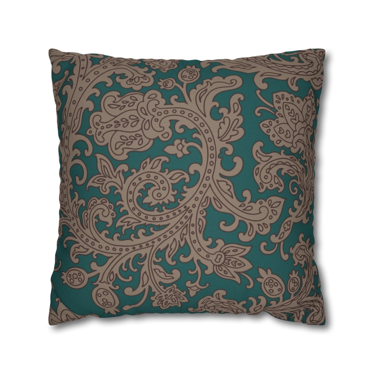 Teal Vintage Floral Accent Pillow Covers