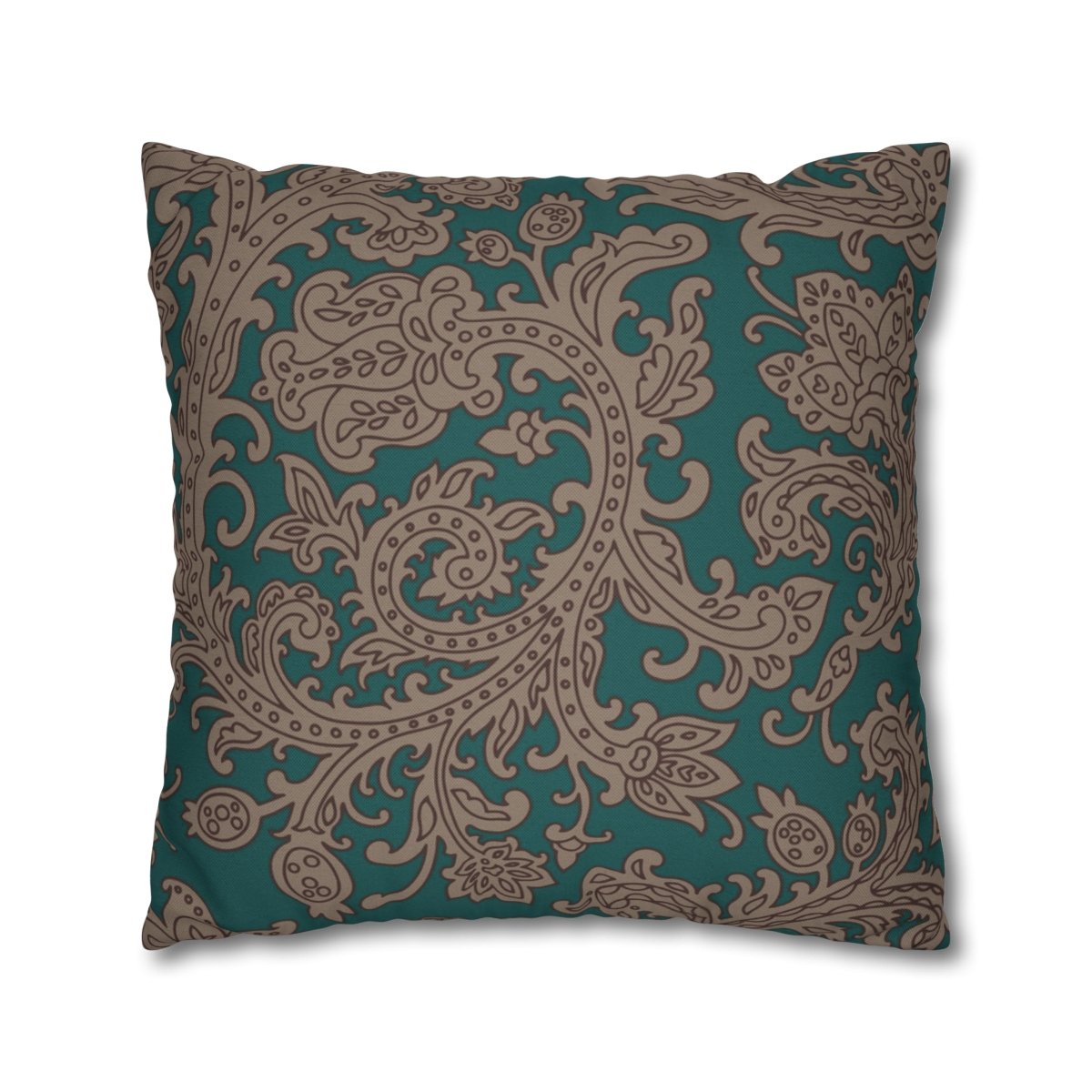 Teal Vintage Floral Accent Pillow Covers - Image 3