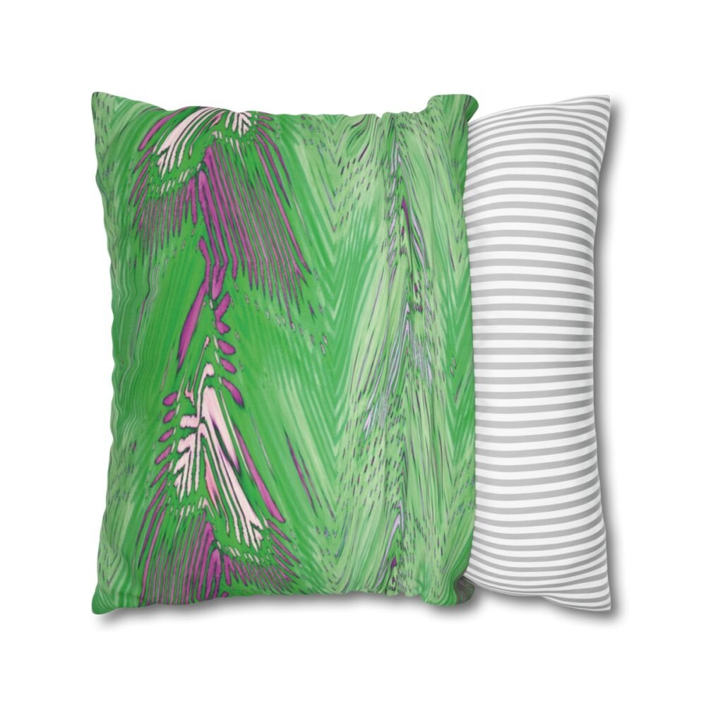 Modern Ikat Art Sage Green Toss Pillow Covers for Sofa - Image 2