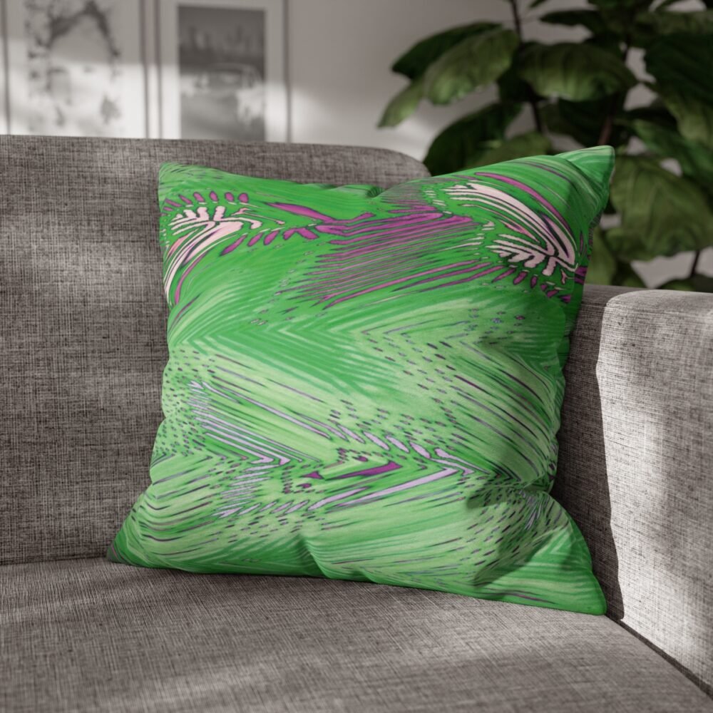 Modern Ikat Art Sage Green Toss Pillow Covers for Sofa - Image 4