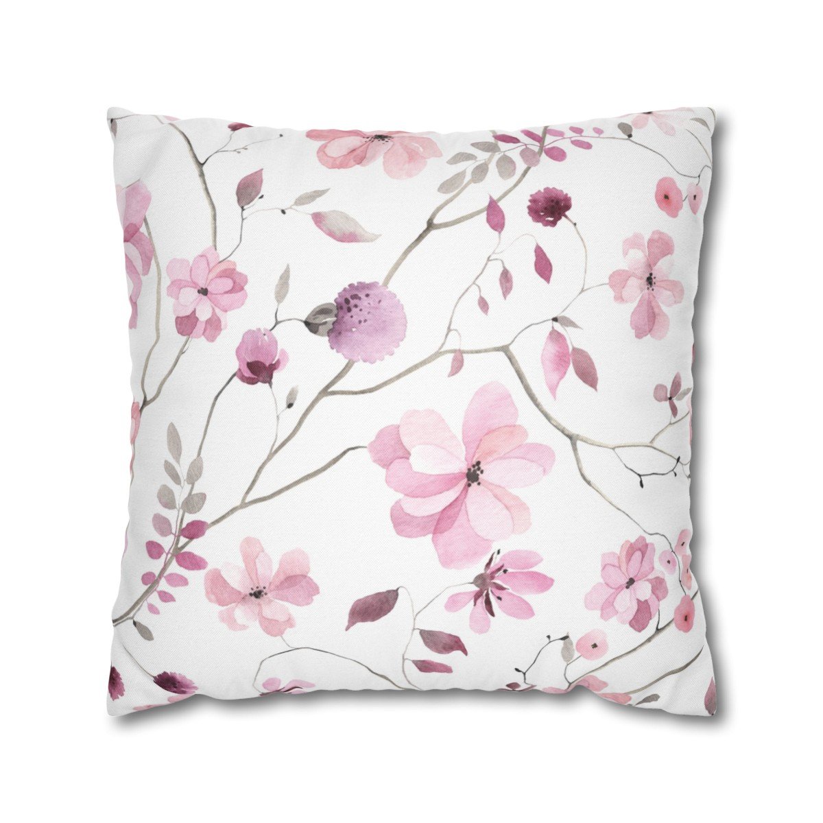 Delicate Pink Flower Toss Pillow Covers for Spring