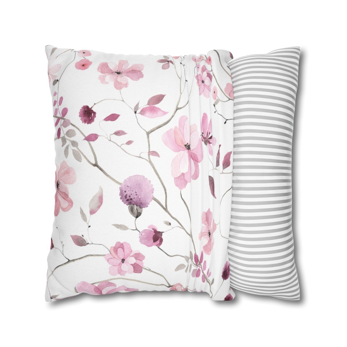Delicate Pink Flower Toss Pillow Covers for Spring - Image 2