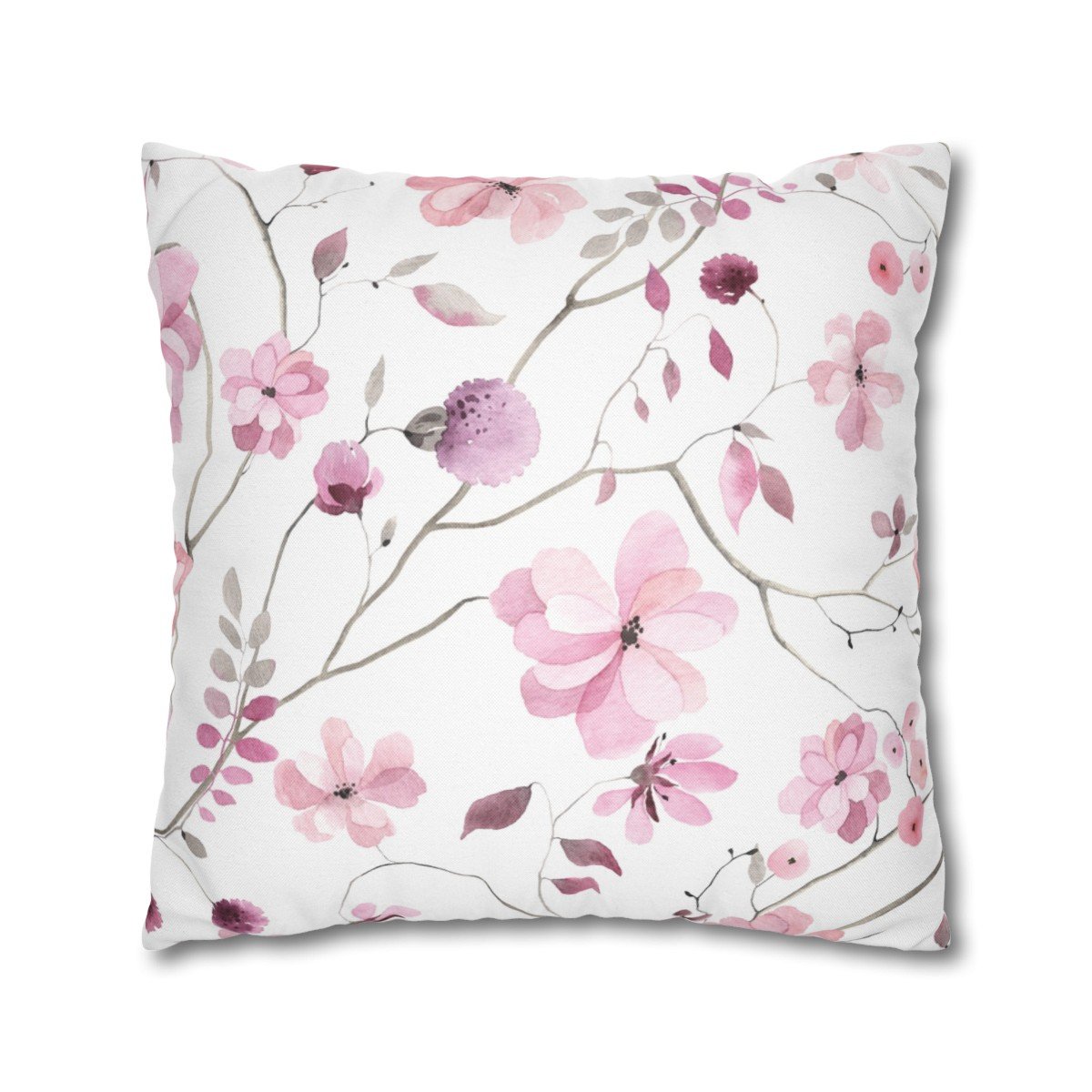 Delicate Pink Flower Toss Pillow Covers for Spring - Image 3
