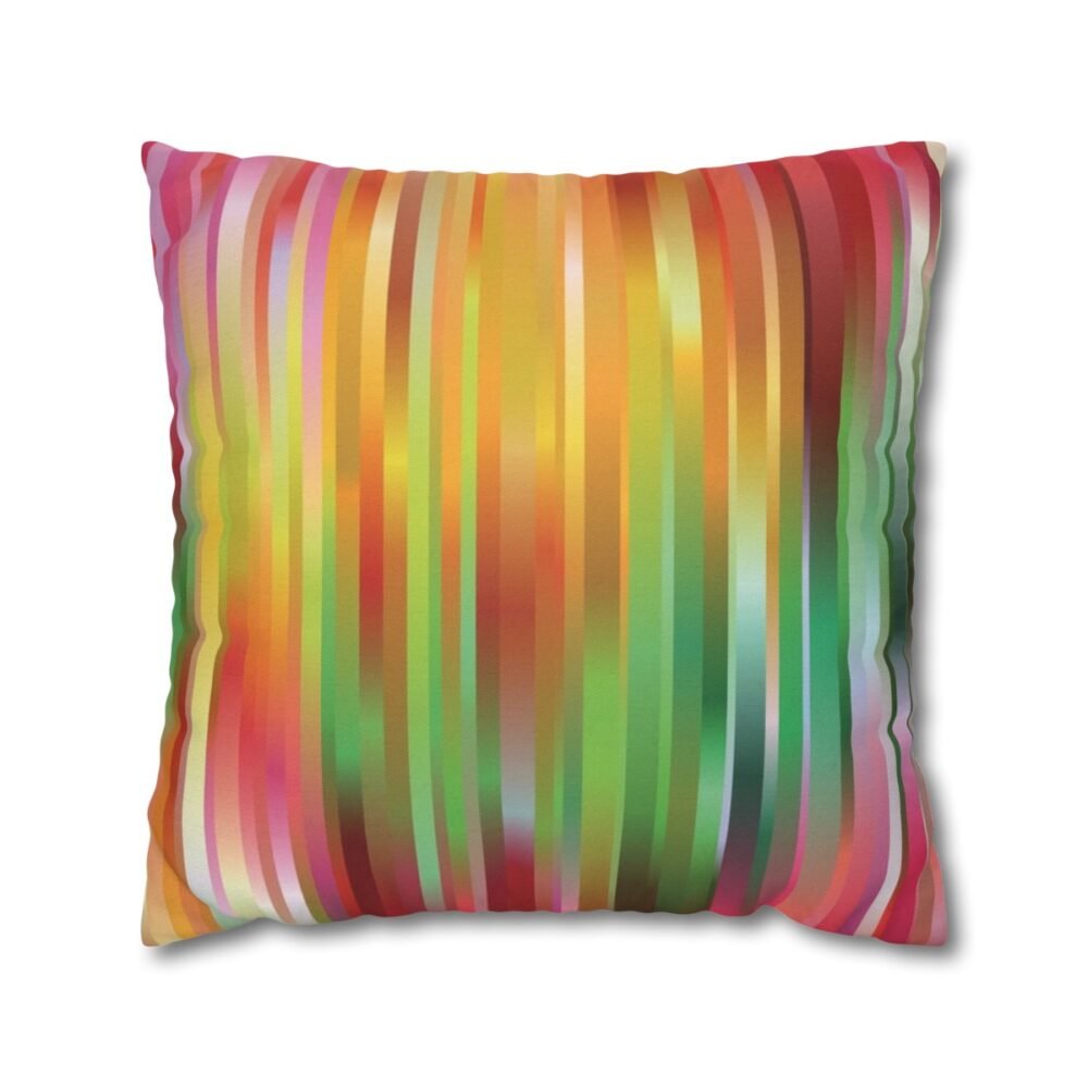 Abstract Multicolor Striped Square Pillow Covers