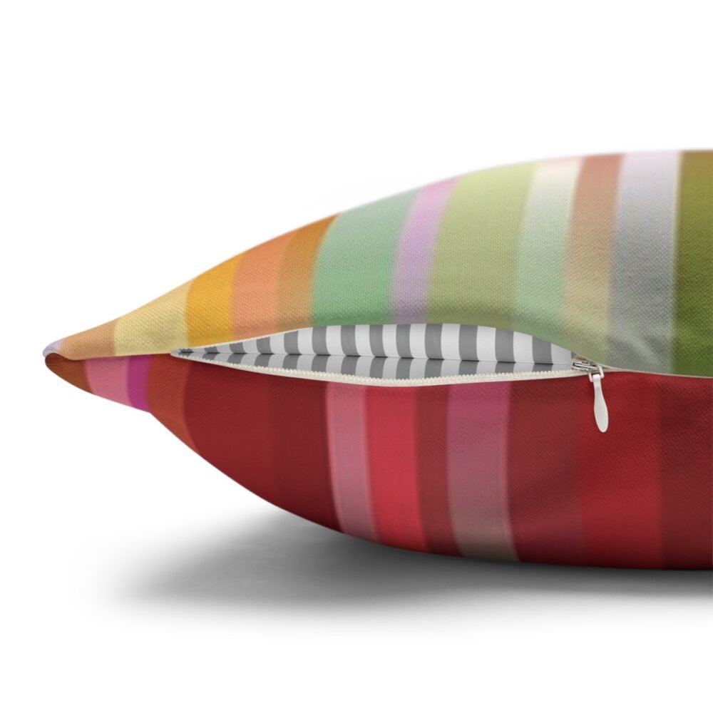 Abstract Multicolor Striped Square Pillow Covers - Image 3