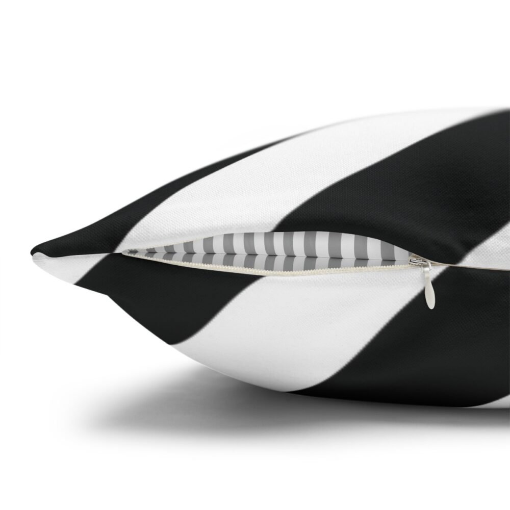 Black and White Diagonal Striped Throw Pillow Covers - Image 3