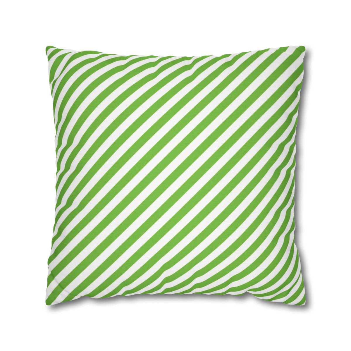 Printed Green Diagonal Striped Throw Pillow Covers