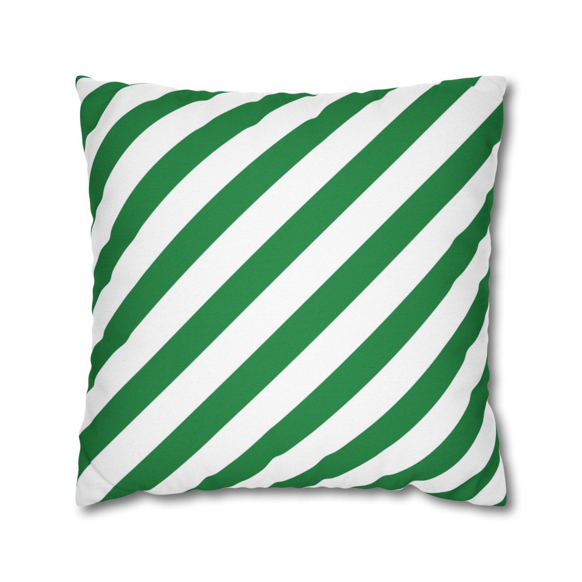 Dark Green and White Striped Throw Pillow Covers