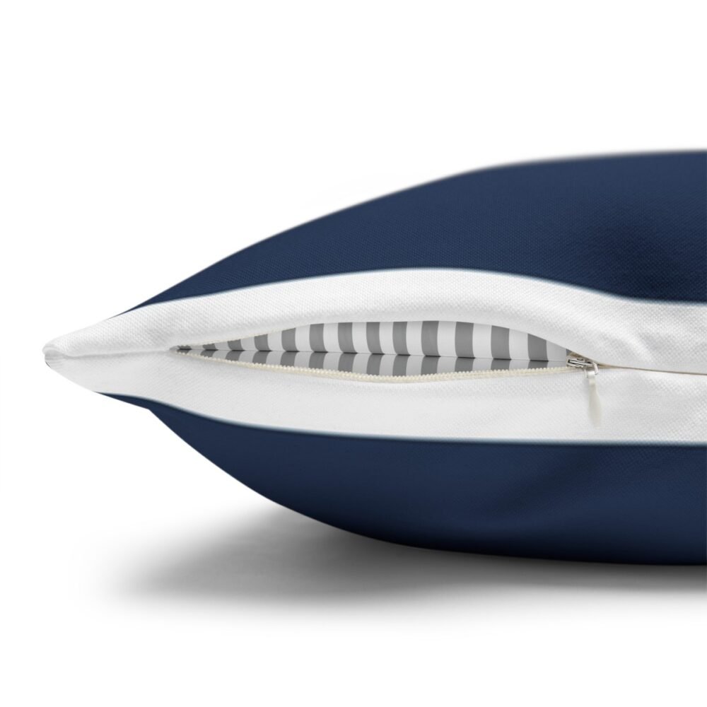 Navy Blue and White Striped Throw Pillow Covers - Image 3