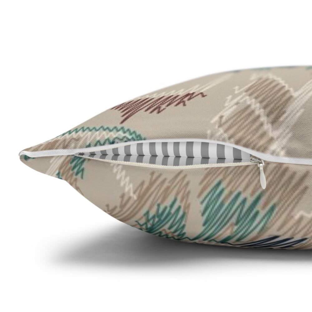 Luxurious Ikat Paisley Pattern on Tan Sofa Pillow Covers - Image 3