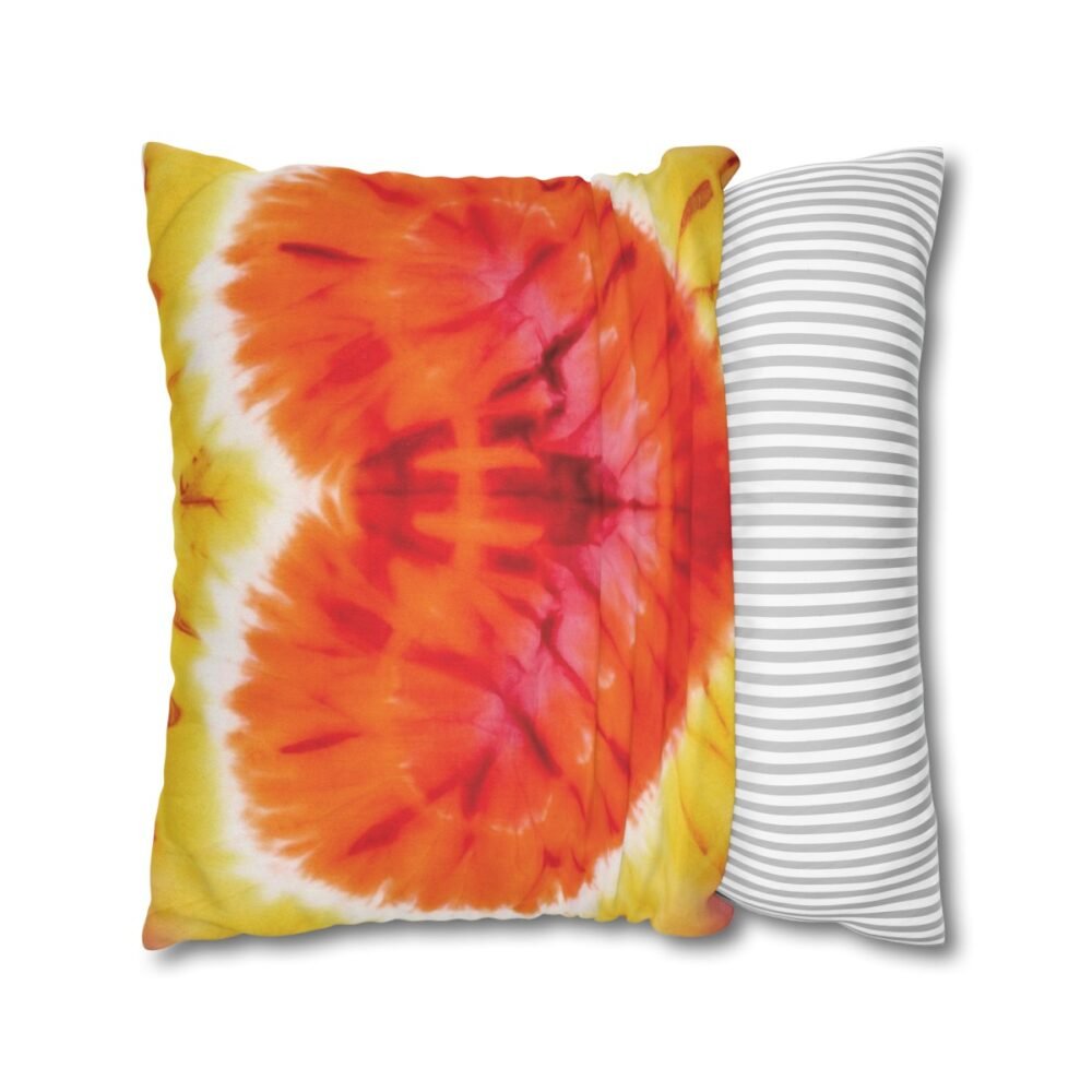 Abstract Tie Dye Yellow Throw Sofa Cushion Covers - Image 2