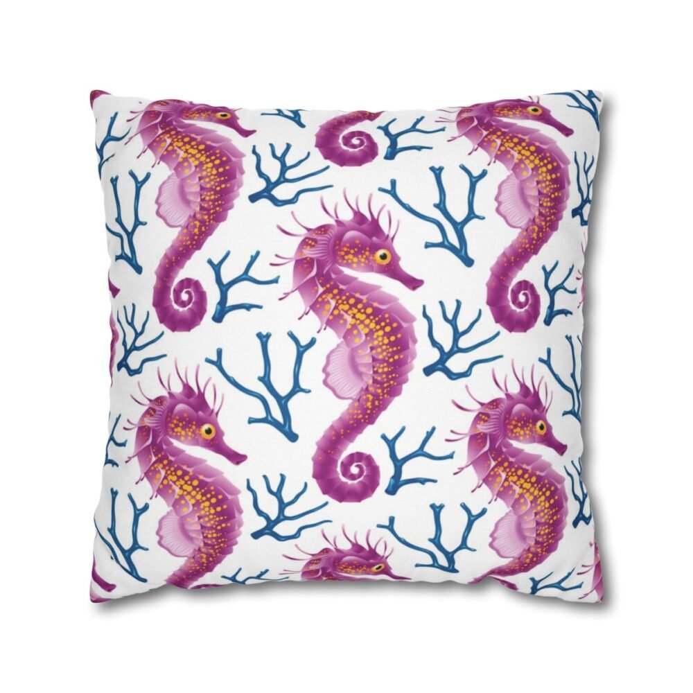 Blue Coral Throw Pillow Covers
