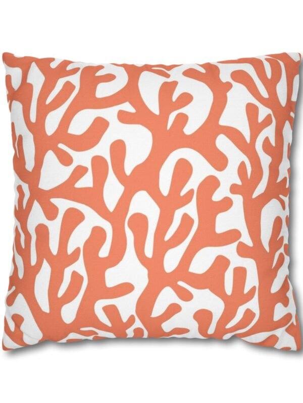Orange Coral Throw Pillow Covers