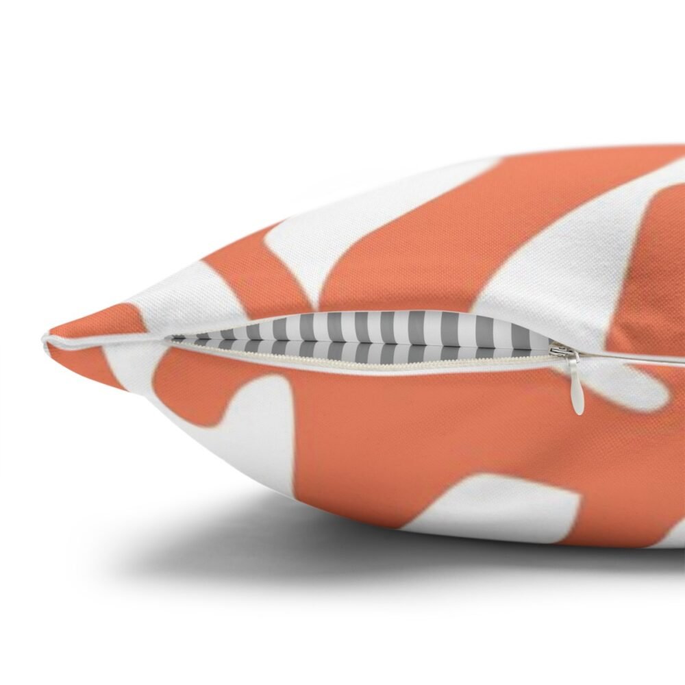 Contemporary Orange Coral Throw Pillow Covers - Image 3