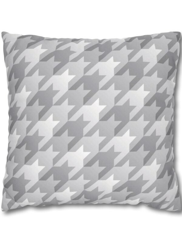 Gray Houndstooth Throw Pillow