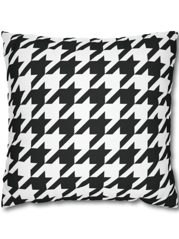 Black and White Houndstooth Throw Pillow Covers