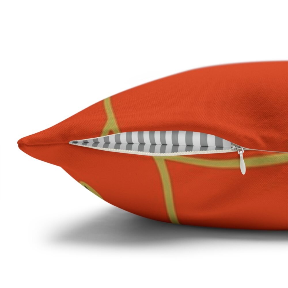 Terracotta and Green Leaf Throw Pillow Covers - Image 3