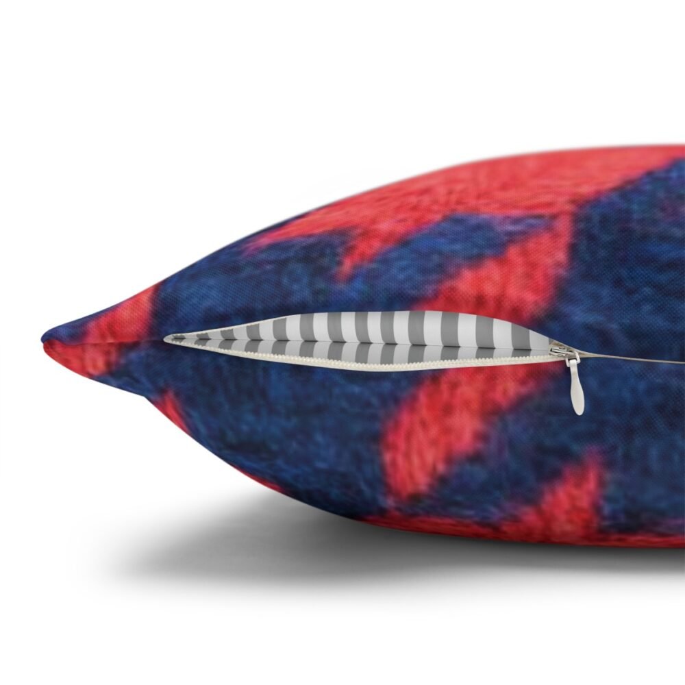 Beautiful Navy n Red Houndstooth Throw Pillow Covers - Image 3