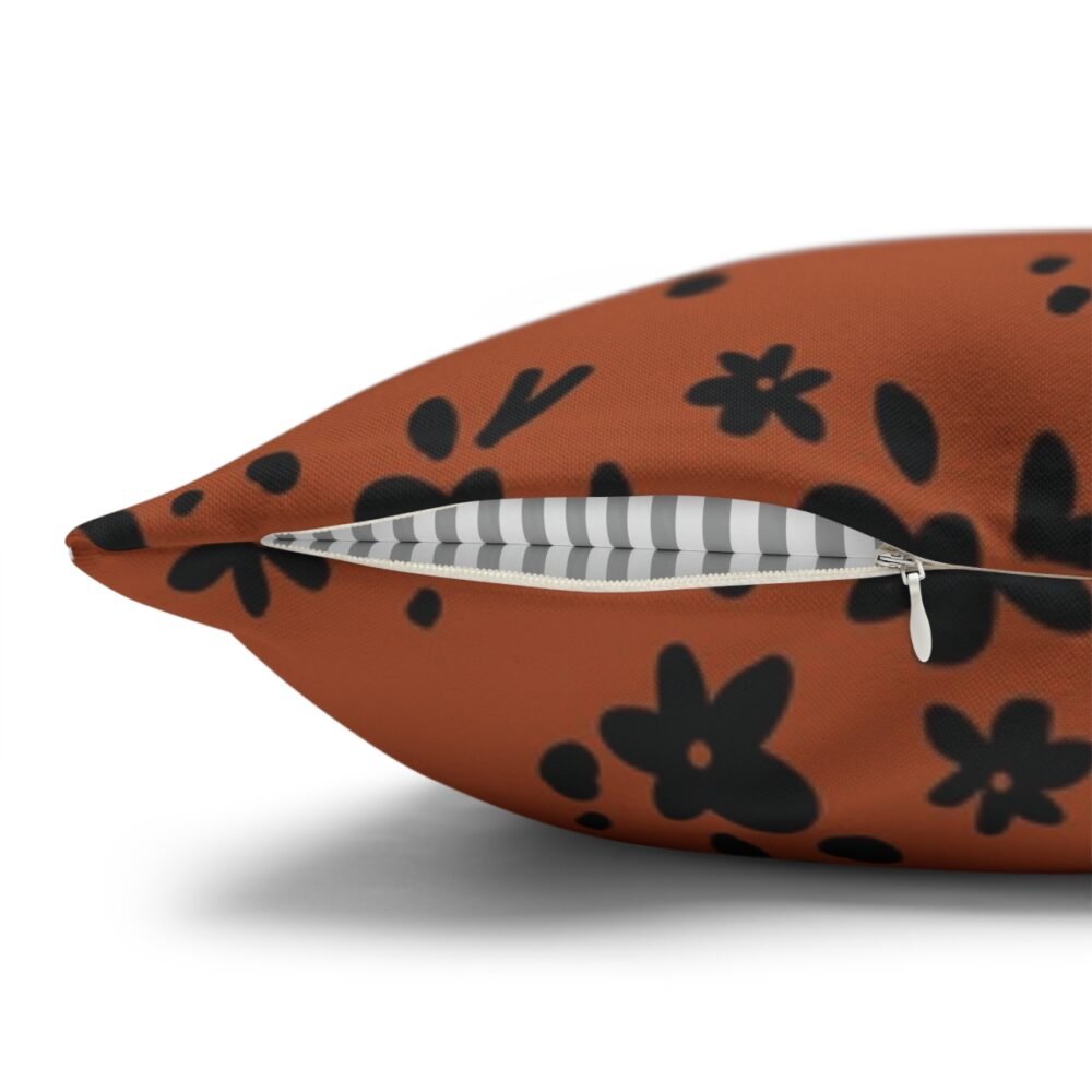 Terracotta Vintage Floral Throw Sofa Pillow Covers - Image 3
