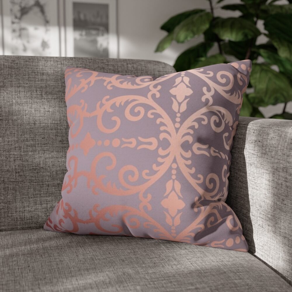 Rose Gold Floral Throw Sofa Pillow Covers for Living Room - Image 4