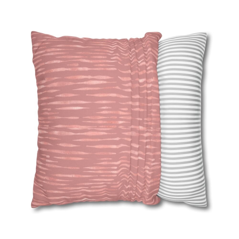 Abstract Rose Gold Foil Design Throw Pillow Covers - Image 2