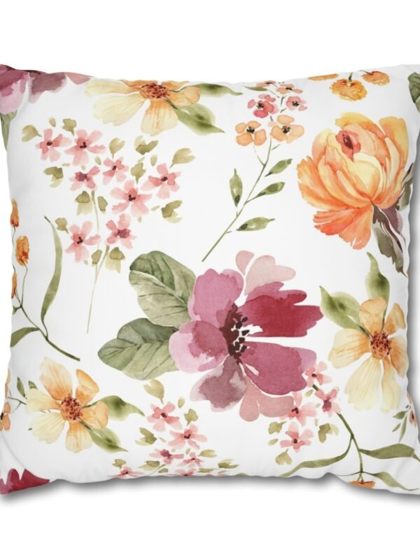 White Floral Euro Shams