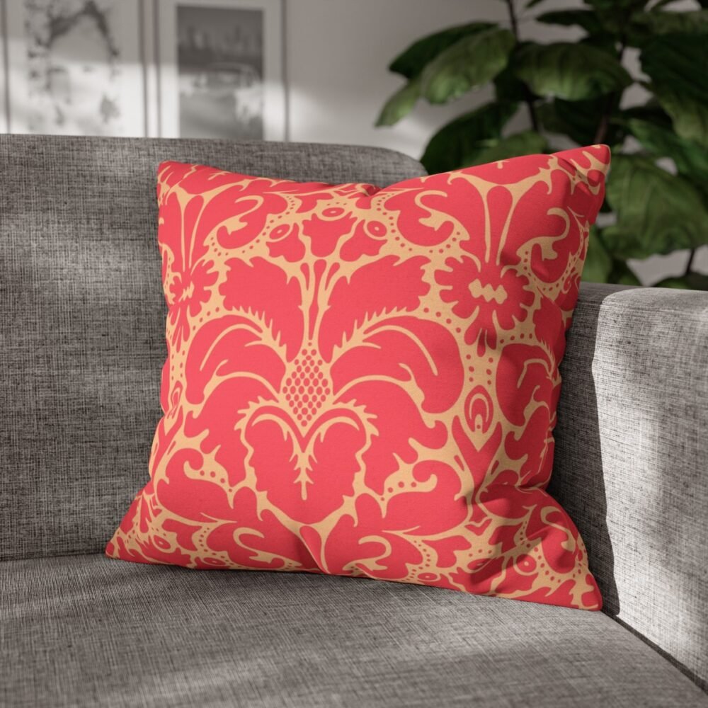 Baroque Damask Vintage Style Pink Throw Pillow Covers - Image 4