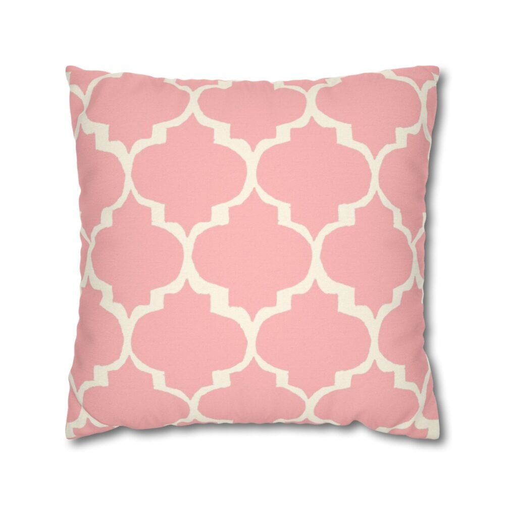 Moroccan Tiles Pattern in Pink Throw Pillow Covers