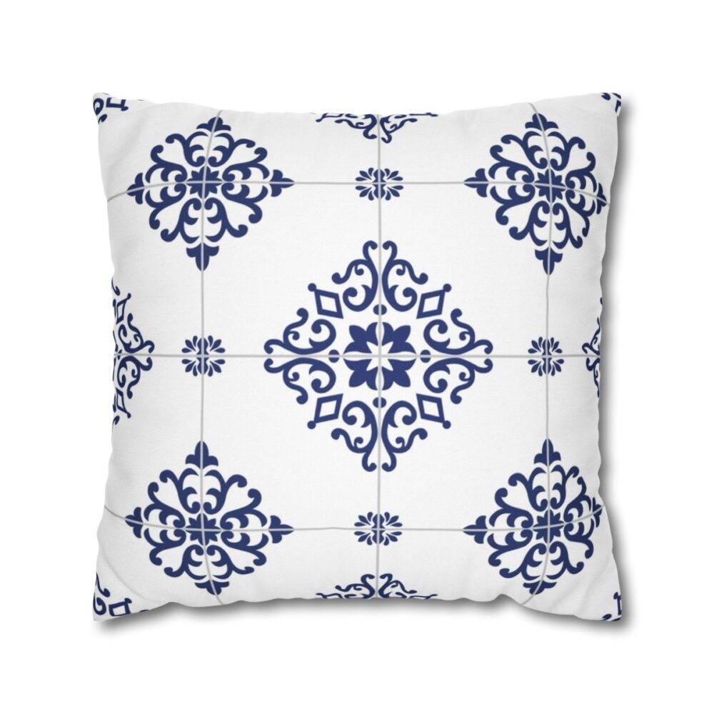 Ceramic Tiles in Blue n White Throw Pillow Covers