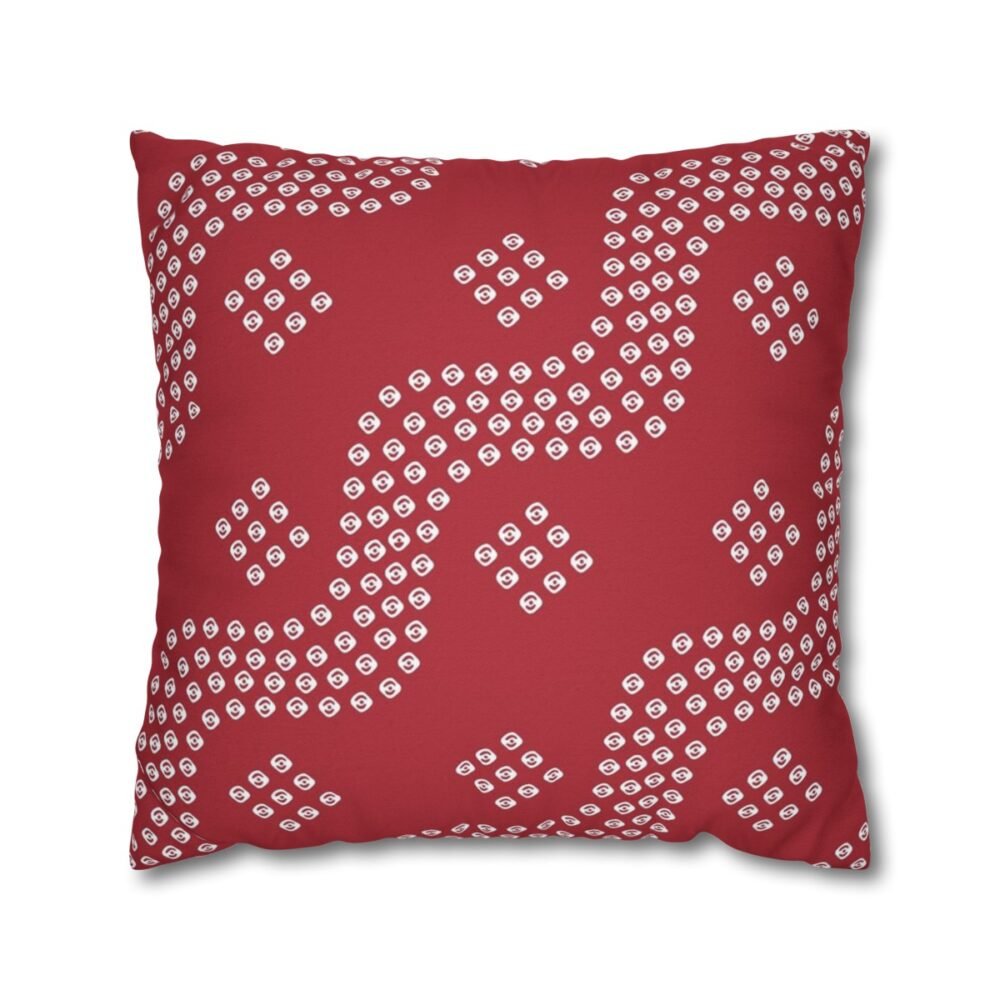 Bandana Pattern on Red Throw Pillow Covers