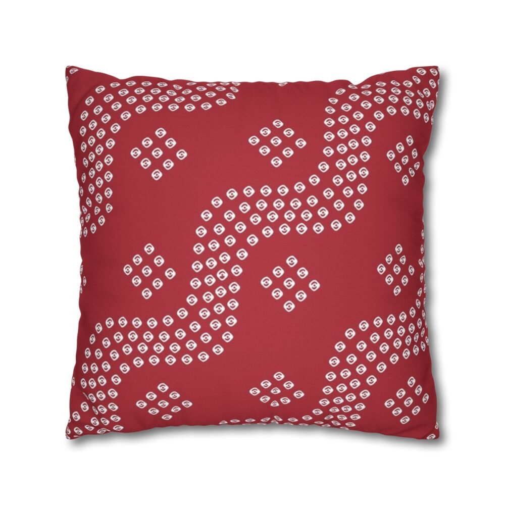 Bandana Pattern on Red Throw Pillow Covers - Image 3