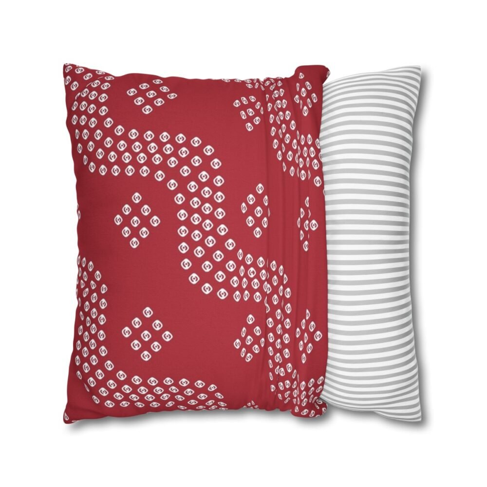 Bandana Pattern on Red Throw Pillow Covers - Image 4