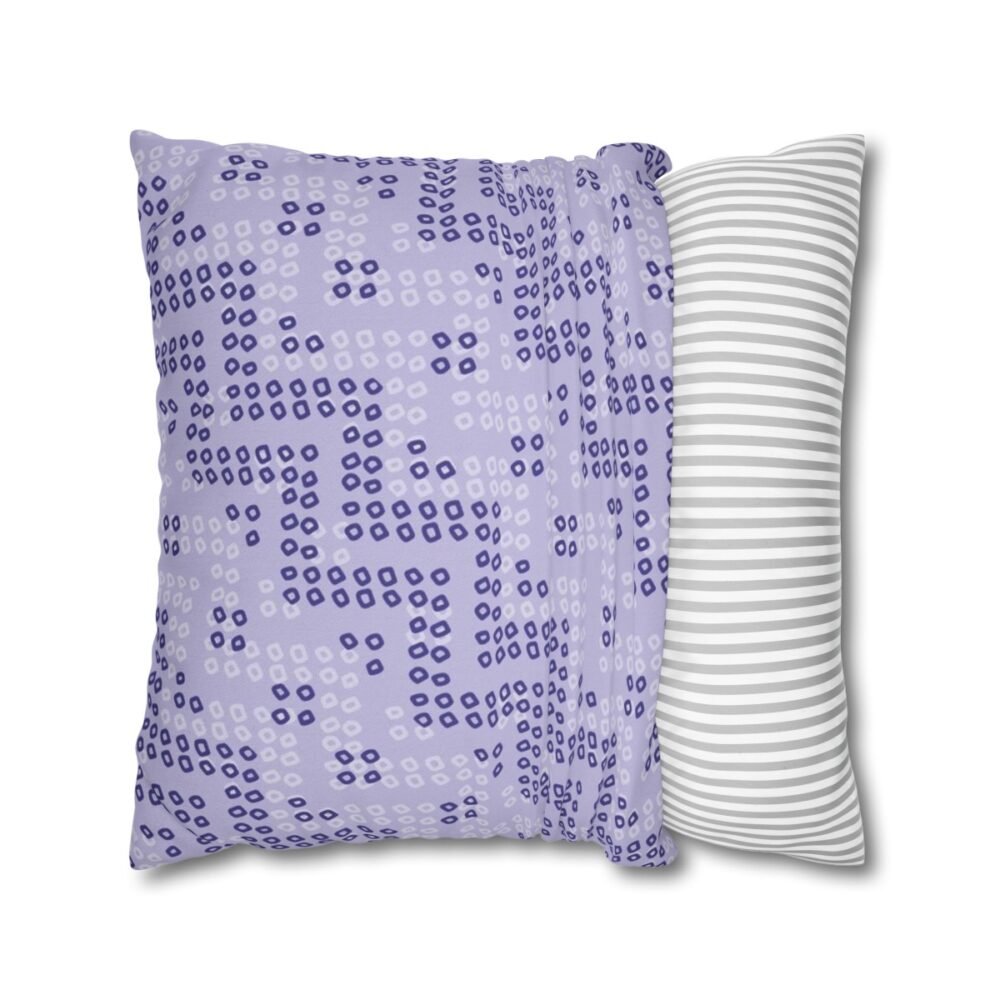 Bandanna Pattern on Purple Grey Throw Pillow Covers - Image 2